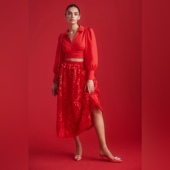 NWOT Maeve Poplin Bow Blouse - Anthropologie - Picture 9 of 10